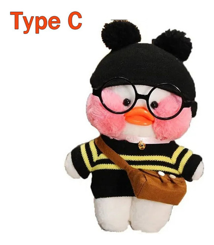 Juguete De Peluche Patito Con Accesorios Café Lalafanfan