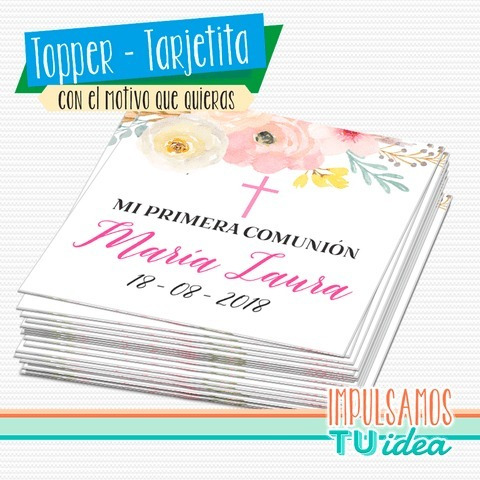 Tarjetita Souvenir Comunión Nena Para Imprimir