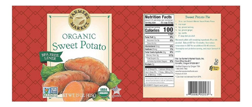 Farmer's Market: Puré Camote Org., 425g (12 Pack)