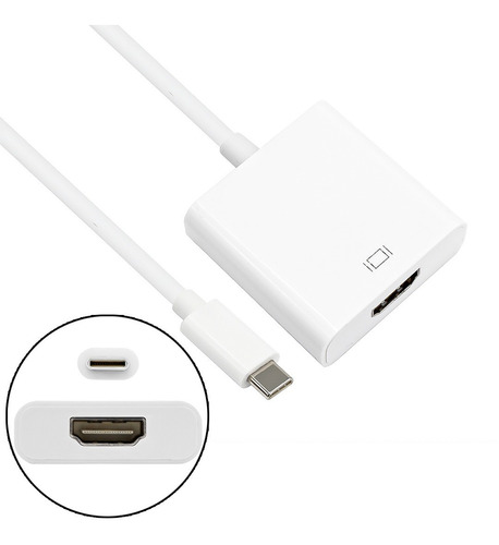 Adaptador De Cable Macho A Hembra Usb-c A Hdmi 1080p - Otec