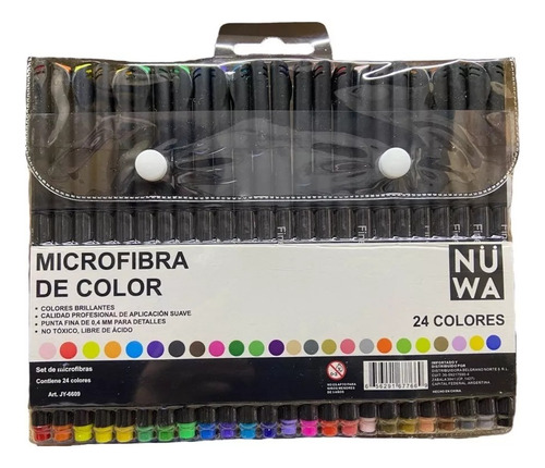 Microfibras Nuwa Punta Fina 0.4mm X 24 Colores Fineliners