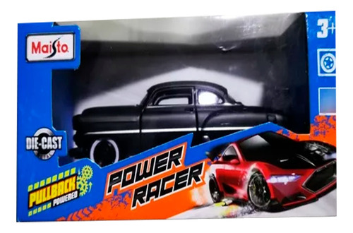 Power Racer Pullback Powered - Coche Negro