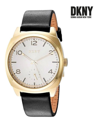 Relógio Pulso Feminino Dkny Aço Dourado Pulseir Couro Ny2537