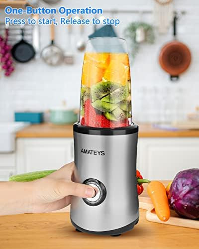 Licuadora Personal Amateys Con Botón, Licuadora De Cocina Pr