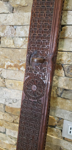 Lateral De Marco De Puerta Arabe De Madera Labrada Artesanal (Usado)
