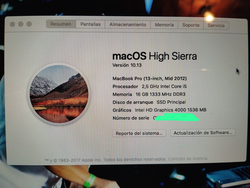 Macbook Pro , I5 , 16gb Ram , 1 Tb Ssd + 1 Tb Hdd (Usado)
