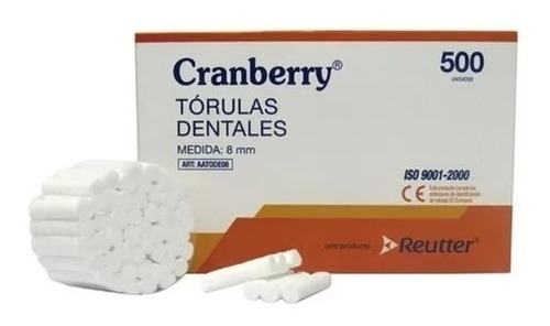 Torulas Algodon Dentales Cranberry 500unid