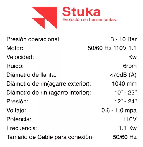 Desmontadora De Llantas Premium Stuka Neumatica Rin 10 A 24