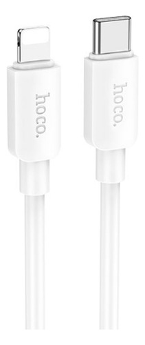 Cable De Carga Y Datos Tipo C A Iph X96 Hoco 1m Color Blanco