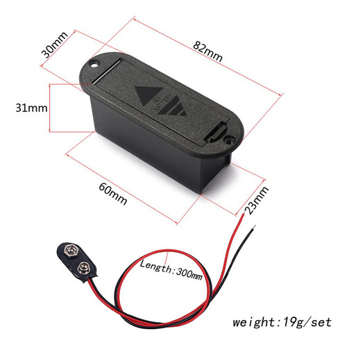 M 4 Caja De Batería De 2x1pc 9v Para Bajo De 4 Piezas