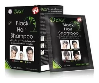 10 Shampoo Tinte Cabello Dexe Canas Negro