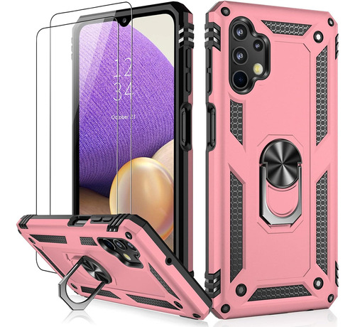 Funda Para Samsung Galaxy A32 5g, Rosa/soporte/resistente