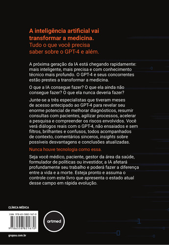 A Revolucao Da Inteligencia Artificial Na Medicina, De Kohane, Isaac. Editorial Artmed, Capa Mole, Edição 1 Em Português, 2023