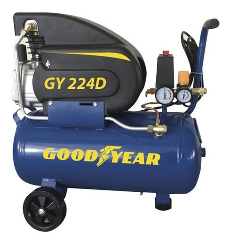 Imagen 1 de 7 de Compresor de aire eléctrico portátil Goodyear GY 224D monofásico 24L 2hp 220V - 240V 50Hz