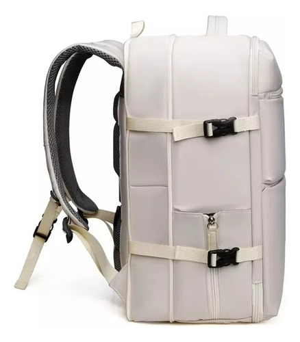 Mochila De Viaje Carry On Equipaje Cabina Avión Viral Amazon Gris Liso