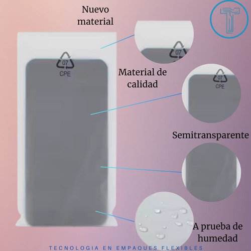 200 Bolsas Cpe Mate Blancas Con Cierre Hermético Blanco Mate 8x18 Cpe Matte Bag