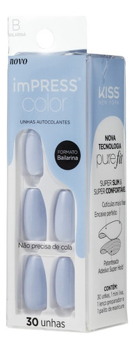 Unhas Autocolantes Kiss Ny Impress Bailarina Cloudless