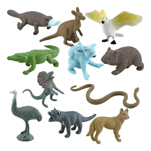 11 Figuras De Animales Australianos, Decoración De