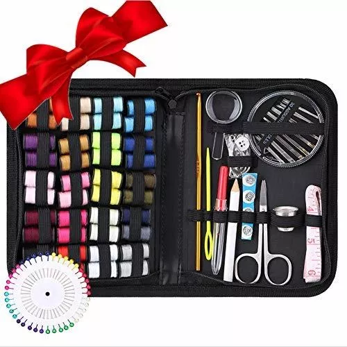 Kit de costura portátil, Kit de costura de 30 piezas con caja de costura,  Mini kit de costura profesional Travel Diy Crafts Suministros de costura Kit  de costura para principiantes Adultos