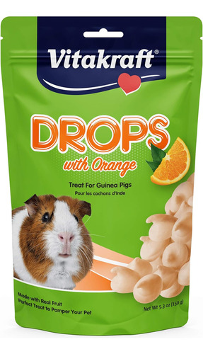 Drops Guinea Pig Treat - Orange - Yogurt Treats For Guinea P