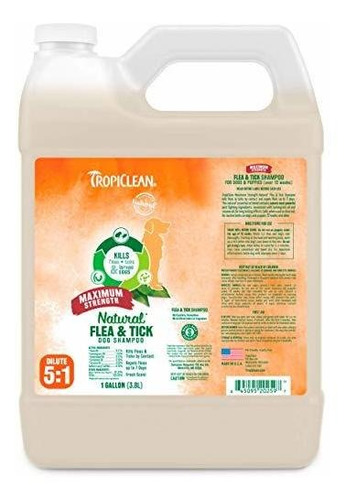 Tropiclean Natural Flea And Tick Maximum Strength Shampoo P