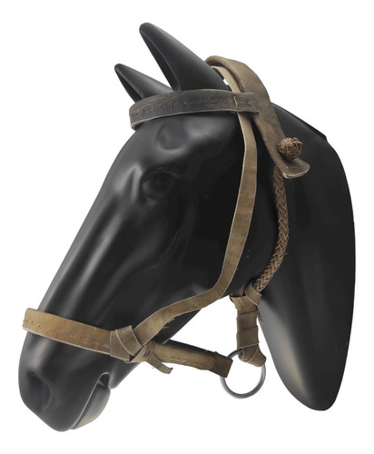 Imagen 5 de 5 de Bozal Palenquero Pesado Para Caballo De Cuero Crudo Jaleña