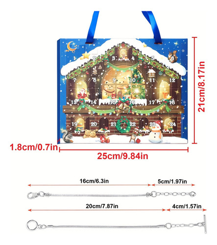 New Calendario De Adviento Navideño En 3d 2024, Colgantes Y