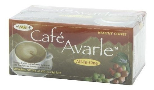 Café Saludable Con Ganoderma Y Cordyceps, Endulzado Con Xilitol - 20 Sobres