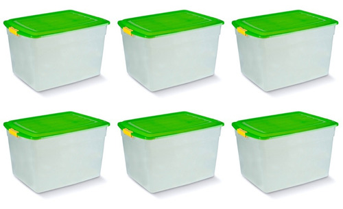 Caja Plastica Apilable De 15 Lts Set X6 - Colombraro 