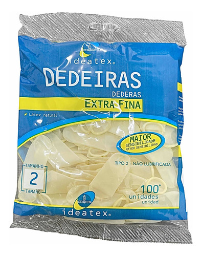 Dedeira De Látex Ideatex Pacote 500 Unidades 