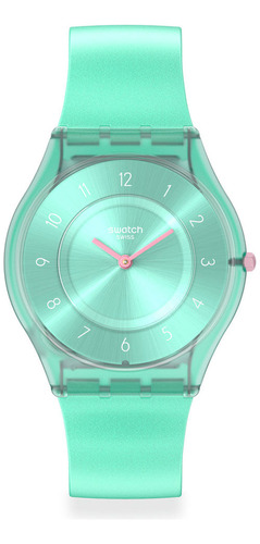 Reloj Swatch Pastelicious Teal Para Mujer De Silicona Verde