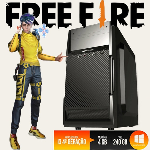 Pc Gamer I3 4ª Gen 4gb Ram 240gb Ssd Para Jogo Free Fire