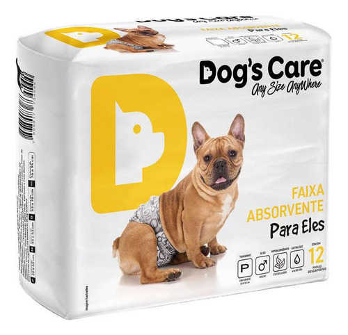 Fralda Macho P Pacote Com 12 Unidades Dogs Care
