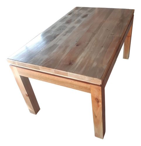 Mesa De Comedor De Madera Nativa De Raulí Para 6 Personas