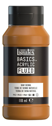 Tinta Acrílica Liquitex Basics Fluid 118ml Raw Sienna