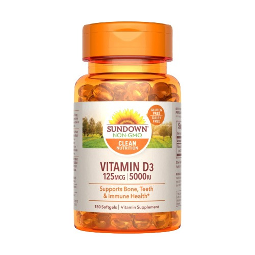 Vitamina D3 125mcg 5000ui Huesos Fuertes América 150softgels