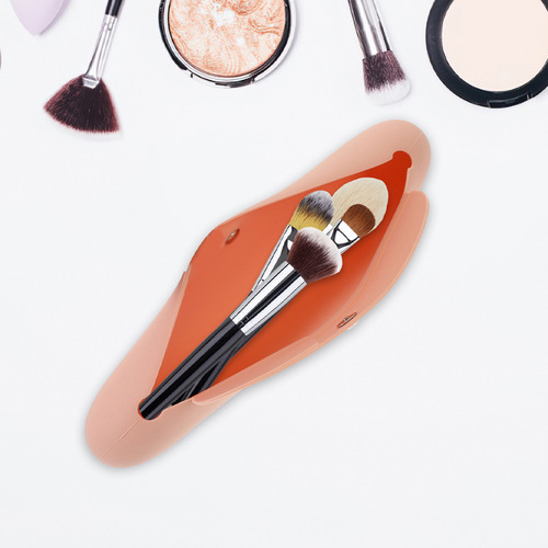 Bolsa De Maquillaje De Viaje Con Tubos De Brillo Labial, 2 U