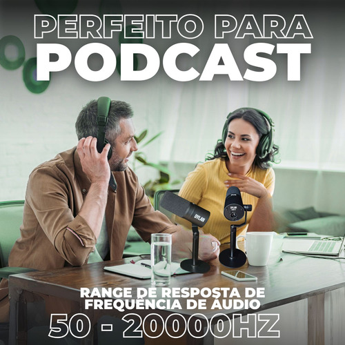 Kit 4 Microfones Podcast Radio Live Profissional Dylan Dm5