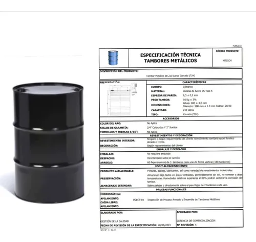 Tambores Metalicos Nuevos