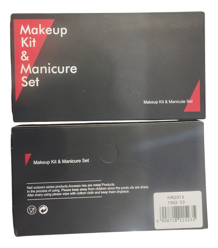 Estuche Kit Manicure Pedicure Acero Inox 12 Piezas
