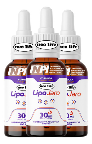 3x Lipo Jaro 30ml Original - Fórmula Avançada - Oficial Lipo Jaro