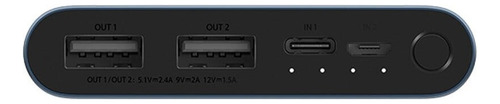 Carregador Portátil Power Bank Fast Charge Xiaomi 10000mah Cor Preto