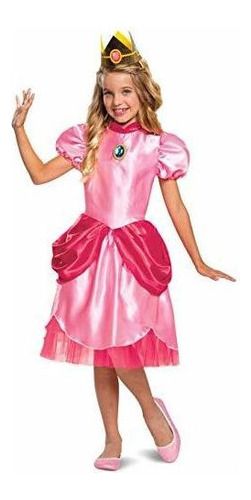 Vestido De Disfraz De Princesa Peach, Disfraz Clásico De Ni