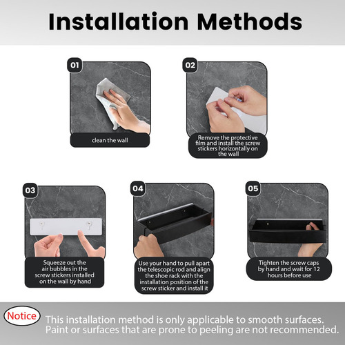 Zapatero De Pared Nirxxiy Paquete De 4 Zapateros Ajustables