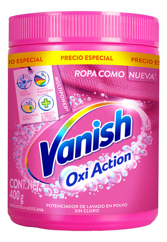 Quitamanchas En Polvo Vanish Oxi Action Rosa Multipower 400g