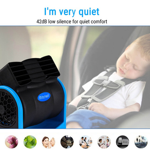 Mini Circulador Automático Con Ventilador De 12 V Para Coche