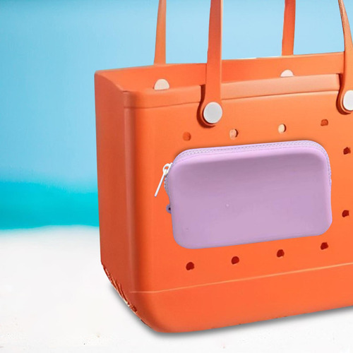 4 Monedero De Silicona Para Bolso De Playa, Tarjetero,