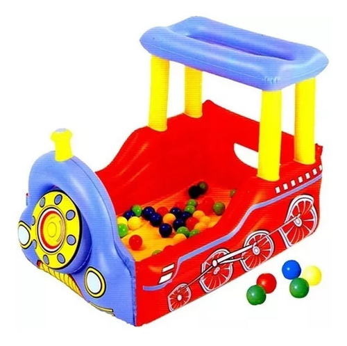 Pelotero Corralito Inflable Tren Bestway Con 50 Pelotas--18 