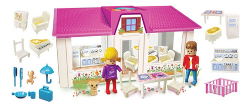 La Casa De Los Flokys 01-2011 com móveis e acessórios rosa
