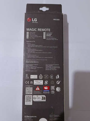 Control Mágico LG Smart Tv Mr23gn Modelo 2023